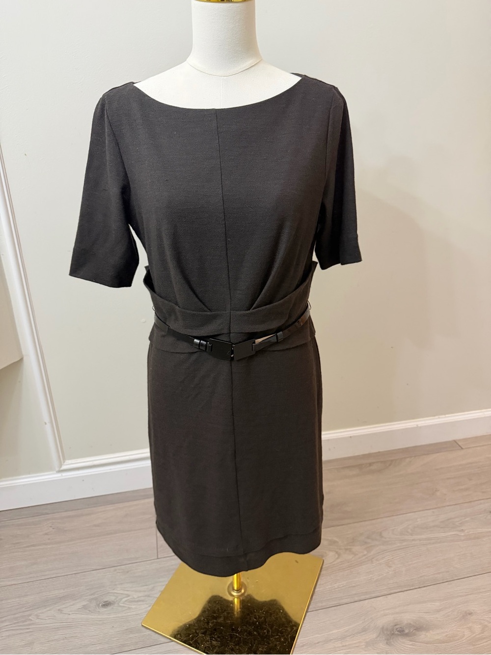 STRENESSE Black Midi Pencil Dress-Skirt with Waist Detail - Picture 4 of 9